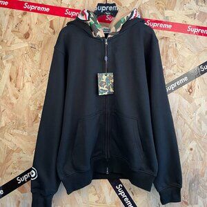 US LIMITED SOLID CAMO DOUBLE SHARK FULL ZIP HOODIE MENS